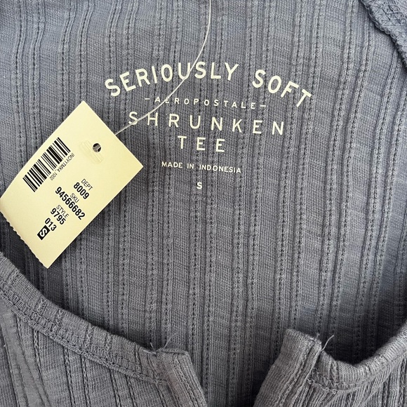 Aeropostale seriously soft shrunken long sleeve V neck tee - Picture 3 of 4